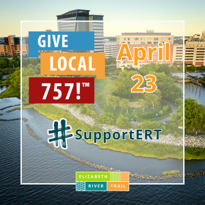 Image of the Elizabeth River Trail for Give Local 757 on April 23. #SupportERT