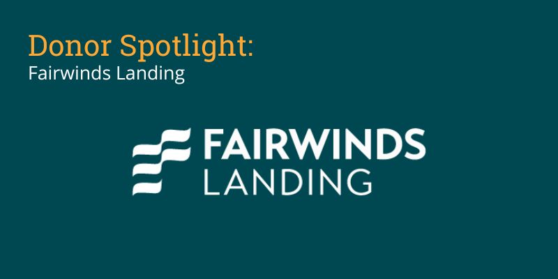 Elizabeth River Trail Foundation Donor Spotlight Graphic Featuring Fairwinds Landing Logo